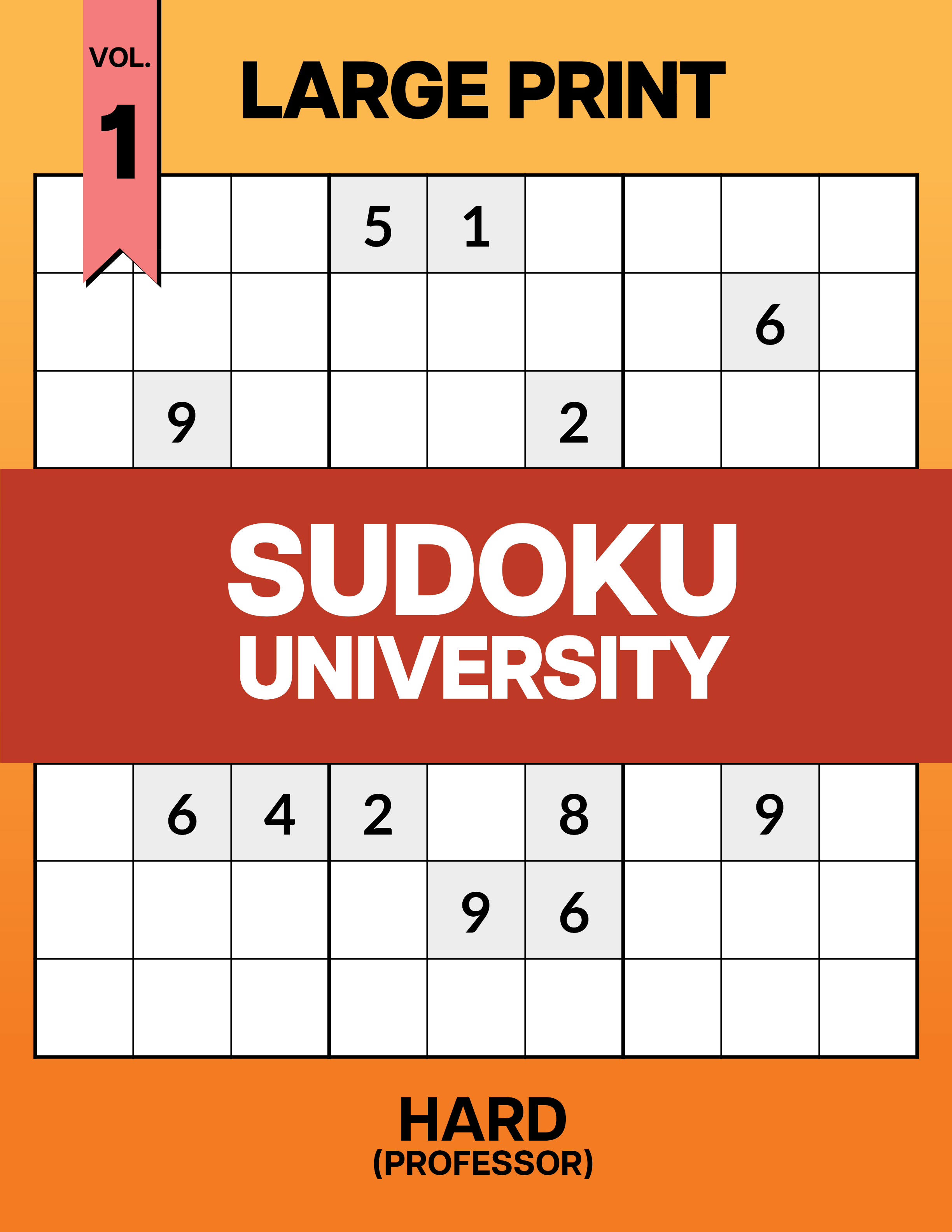 Large Print Sudoku University: Professor Vol. 1