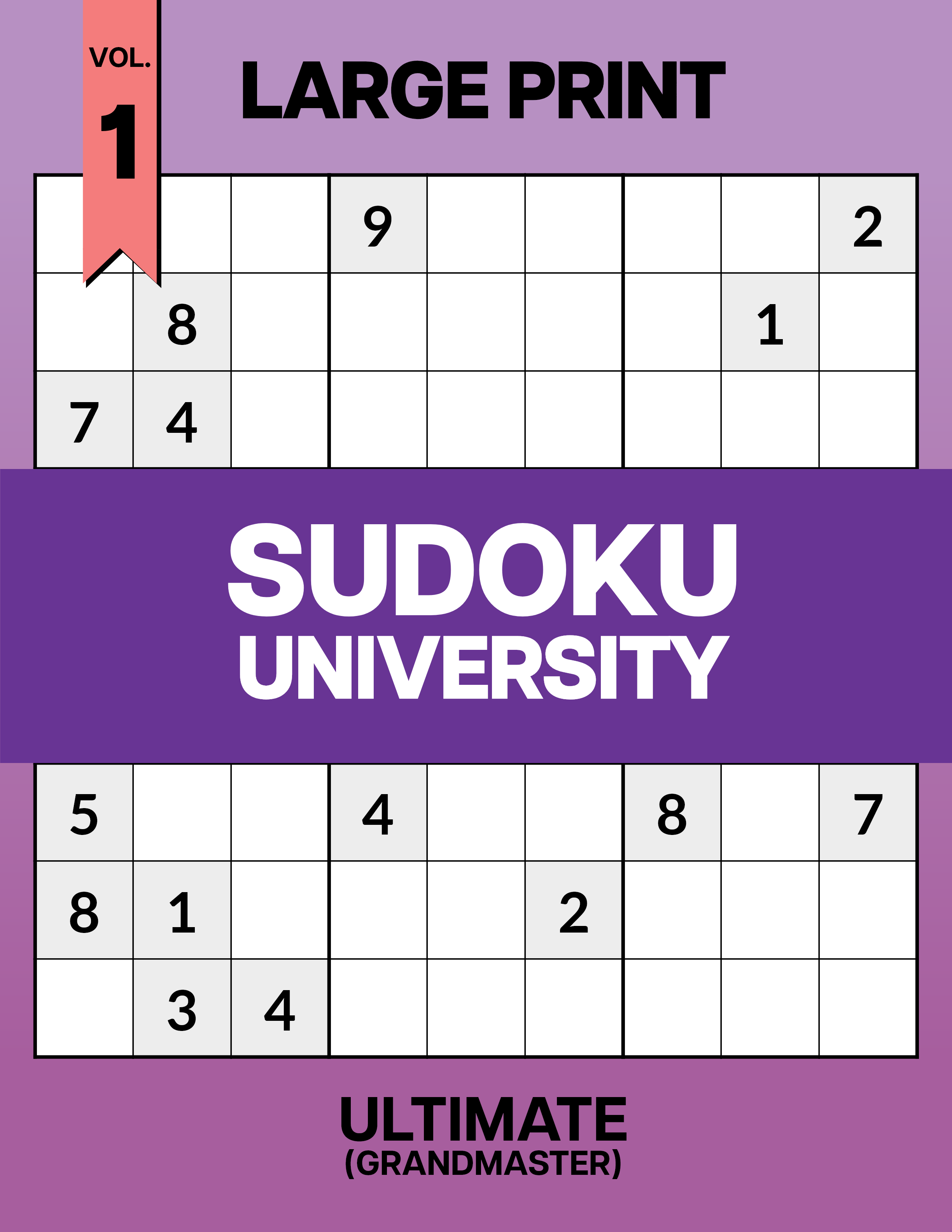 Large Print Sudoku University: Grandmaster Vol. 1